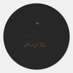 Sticker Rond Jour de l'investiture du président Donald Trump 20