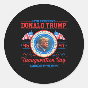 Sticker Rond Jour de l'investiture du président Donald Trump 20