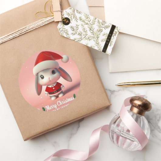 Sticker Rond Jour de Noël (Cadeaux)