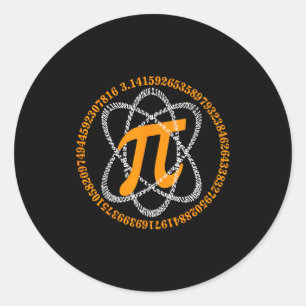 Sticker Rond Jour de Pi 3,14 Numéro Pi Symbole Mathématiques Ca