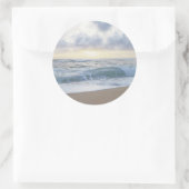 Sticker Rond Jour de plage clair (Sac)