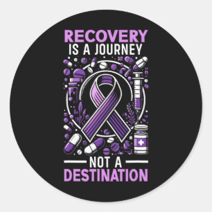 Sticker Rond Jour de sensibilisation à la surdose Je porte le r