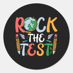 Sticker Rond Jour de test de l'enseignant de test Jour de test