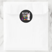 Sticker Rond Jour de test No Prob Llama Llama Enseignant (Sac)