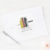 Sticker Rond Jour de travailleurs de Bibliothèque nationale' (Enveloppe)