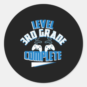 Sticker Rond Jour dernier De L'École Niveau 3ème Classe Gamer C