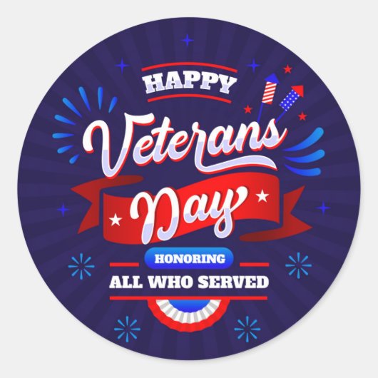 Sticker Rond Jour des anciens combattants (Devant)