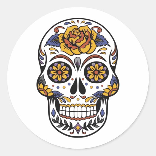 Sticker Rond Jour Des Morts (Devant)