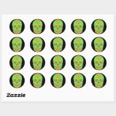 Sticker Rond Jour des morts 1 (Feuille)