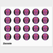 Sticker Rond Jour des morts 2 (Feuille)