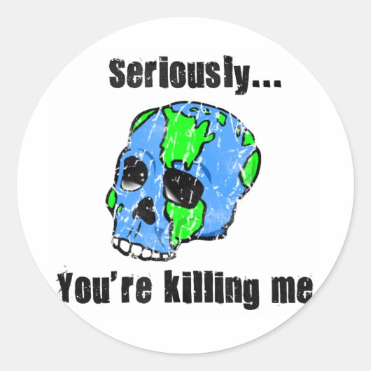 Sticker Rond Jour des terres (Devant)