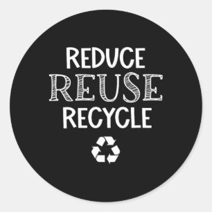 Sticker Rond Jour des terres Arbour Jour Garbage Truck Réduire 