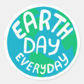 Sticker Rond JOUR DES TERRES CHAQUE JOUR Planète artisanale (Devant)