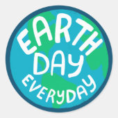 Sticker Rond JOUR DES TERRES CHAQUE JOUR Planète artisanale (Devant)