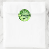 Sticker Rond Jour des terres feuillus (Sac)