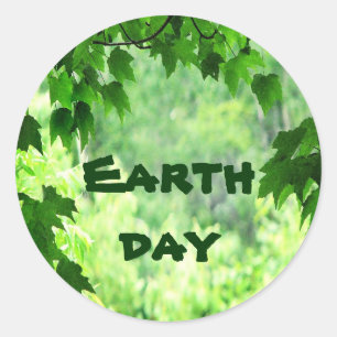Sticker Rond Jour des terres feuillus
