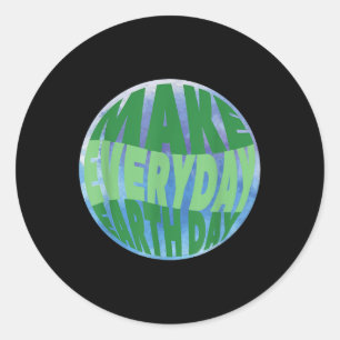 Sticker Rond Jour des terres mignon Protection De l'environneme