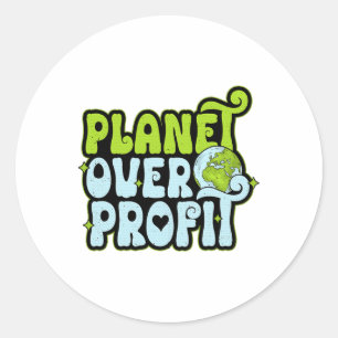 Sticker Rond Jour des terres Planète sur le profit De l'environ