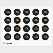 Sticker Rond Jour des terres quotidien Rainbow Pine Tree (Feuille)