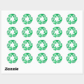 Sticker Rond Jour des terres Réduire Réutiliser Recycle Boucle  (Feuille)
