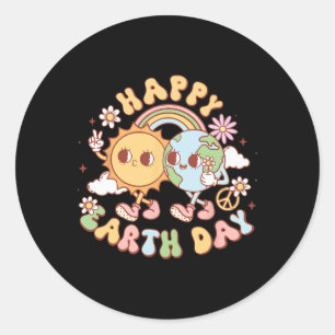 Sticker Rond Jour des terres Super Rétro 2025 Planet Anniversai