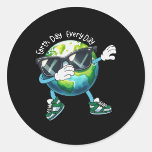 Sticker Rond Jour des terres Tous Les Jours Drôle Jour des terr