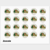 Sticker Rond Jour des terres tous les jours, Retro Rainbow (Feuille)
