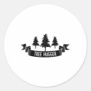 Sticker Rond Jour des terres Tree Hugger