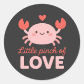 Sticker Rond Jour des Valentines de l'Amour du Petit Pinch de C (Devant)
