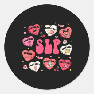 Sticker Rond Jour des Valentines des Slp