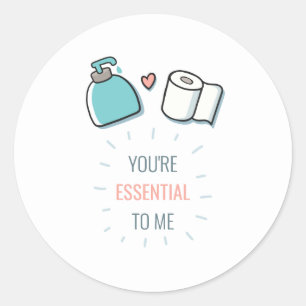 Sticker Rond Jour des Valentines drôle Vous êtes essentiel pour