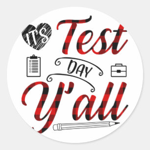 Sticker Rond Jour d'essai Test de Yall Teacher Test