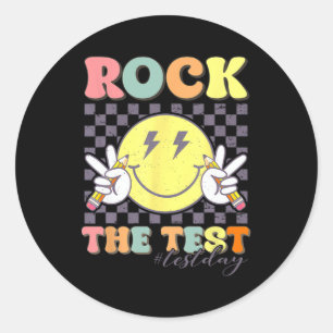 Sticker Rond Jour d'essais Test Retro Motivational Teacher St