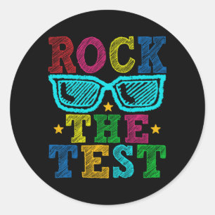 Sticker Rond Jour d'essais Test Retro Motivational Teacher St