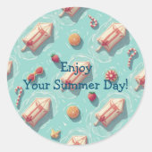 Sticker Rond Jour d'été (Devant)