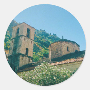 Sticker Rond Jour d'été à Kotor - Monténégro