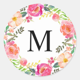 Sticker Rond Jour d'été Monogramme