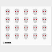 Sticker Rond Jour du crâne mort (Feuille)