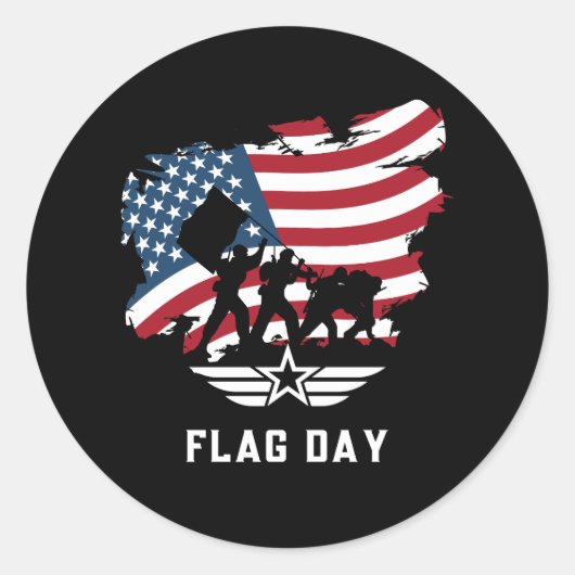 Sticker Rond Jour du drapeau (Devant)