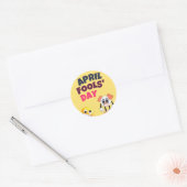 Sticker Rond Jour du fou d'avril (Enveloppe)