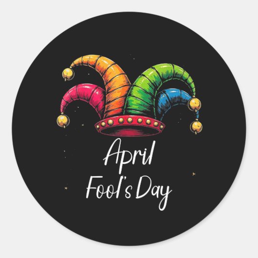 Sticker Rond Jour du fou d'avril (Devant)