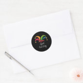 Sticker Rond Jour du fou d'avril (Enveloppe)