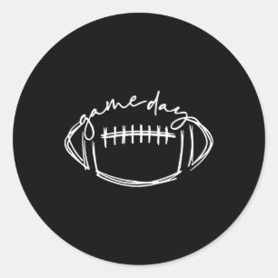 Sticker Rond Jour du jeu Football Jour Vibes Football Amoureux 