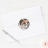 Sticker Rond Jour du mariage Photo Merci Favoriser (Enveloppe)