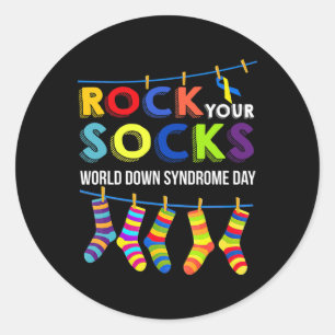 Sticker Rond Jour du syndrome de Down Votre connaissance des ch