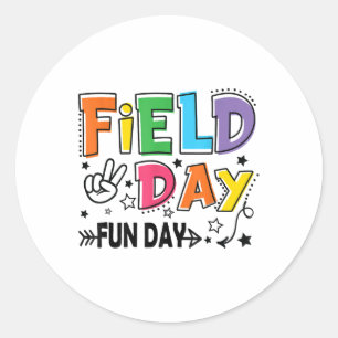 Sticker Rond Jour du terrain Jour du plaisir pour les enfants e