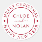 Sticker Rond Jour férié de Noël (Devant)