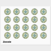 Sticker Rond Jour heureux (Feuille)