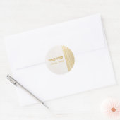 Sticker Rond Jour juif d'or Hébreu joyeuse Pâque (Enveloppe)
