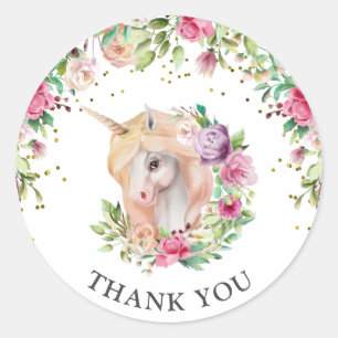 Sticker Rond Jour Licorne Très Magique